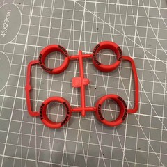 High-Quality DIY Tamiya 4WD CN Super Hard Tire Clear Engraved Mid-Bore Maroon