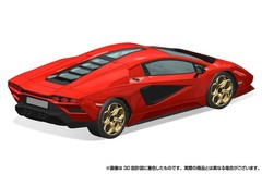 1/32 The Snap Kit Lamborghini Countach LPI 800-4 Red Plastic Model Kit AOSHIMA 1