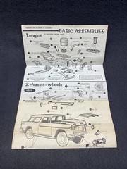 AMT ’55 Chevrolet Nomad Trophy 2755 3 in 1 Custom Instructions Original Manual