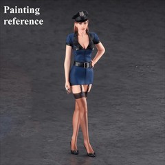 1/12 Cast Resin Model, American Police GK, Uncolored Model