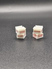 2 Open + 2 Closed 1:64 BBS Performance Parts Boxes – 3D Printed Diorama