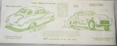 AMT TROPHY SERIES ’49 MERCURY 3 in 1 CUSTOMIZING KIT 1/25 black plastic
