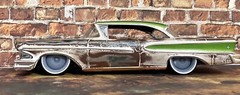 Resin 22 In. “Leadsled” Wheels & Tires, W/One In. Whitewalls,1/24 1/25 Scale