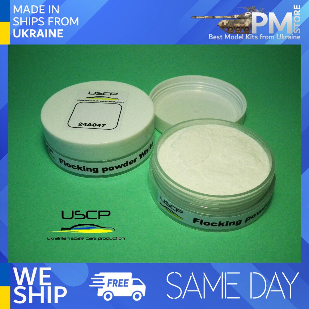 USCP 24A047 Hi-Quality Flocking powder White 30ml