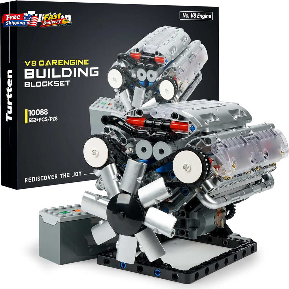 V8 Combustion Engine Model Kit That Runs – Build Your Own STEM Mini V8 Motors