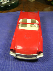 1957 Ford Thunderbird AMT Dealer Promo Car Convertible Red 7″ in length