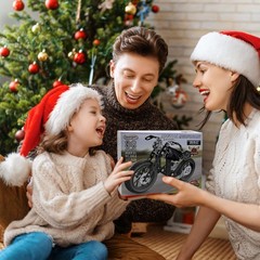 Metal Model Motorcycle Kits – 117 Pcs Erector Sets for Boys Age Medium, Black