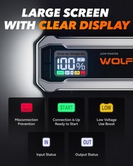 Wolfbox 4000A Jump Starter12V Car Battery Jump Starter 65W Quick Chargerled