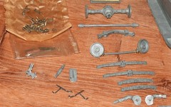 Hubley 1930 Packard Roadster #4860, Metal & Plastic Parts, Missing Chrome Parts