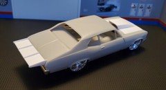 Resin Rear Spoiler & Outlaw Hood Combo for ’72*/69 Nova AMT*/Revell 1/25.