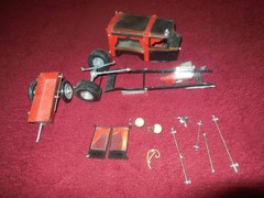 Vintage AMT 1:25 scale Vampire Van Hot Rod Hearse with Coffin Trailer parts kit