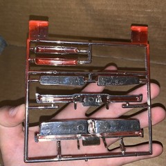 Vintage Junkyard Lot Of Plastic Model Car Chrome Parts And Pieces (Lot Jy369)