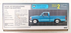 AMT #6835 Ford F-150 Shortbox Pick-up Truck Model Kit – Open Box – 1992
