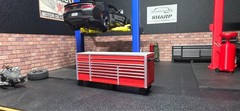 1/24 scale tool box-red- for model displays or diorama