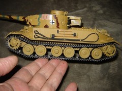 Built 003 Long Barrel German Tank 7-3/4 inches long Well Built & Painted Ex Cond