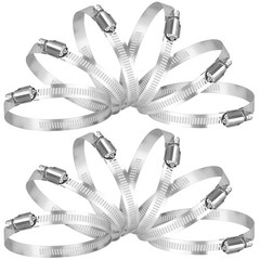 “40PCS Stainless Steel Hose Clamp Assortment 1/4”–1-1/8” Worm Gear Clamps Set”