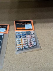 Prestons Car Parts – #1 – 1:24 Scale – Assorted License Plate/Tire Decals – NOS