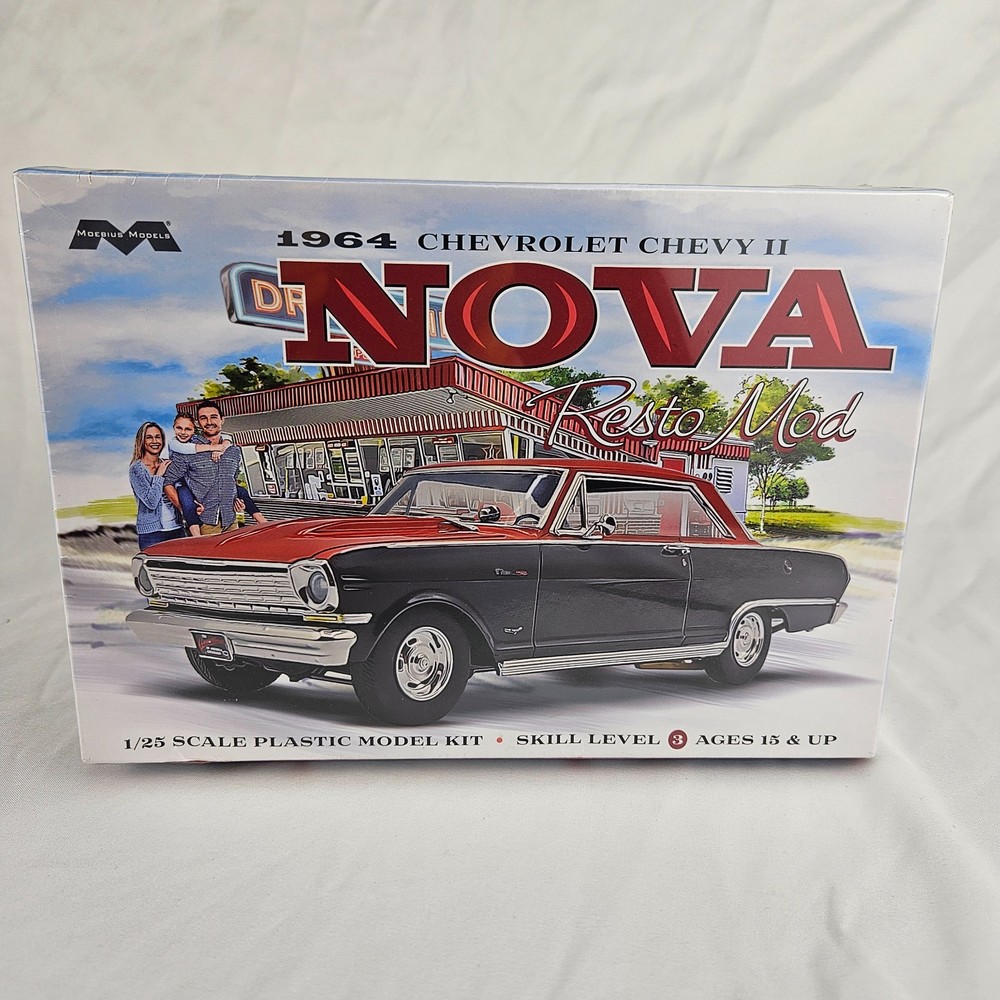 Moebius Models 1964 Chevrolet Chevy II Nova Resto Mod 1/25 Scale Model Kit
