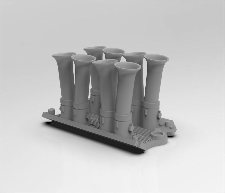 1:10 SSD 3d Printed SLA resin Hilborn-Enderle intake manifold