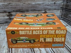 Vintage Aurora Ford GT Flying Tiger Plastic Model Race Car Kit 1:25