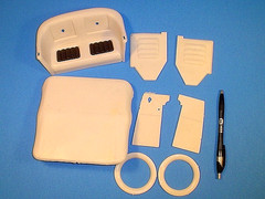 NEVER USED WHITE VINYL PARTS FOR 1/8 SCALE 1976 LINDBERG BIG RED ROD MODEL KIT