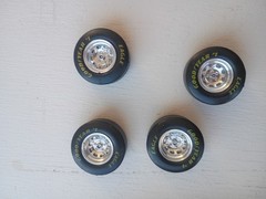 Goodyear Eagle Racing Tires/Wheels Lot of 4 Black Silver Yellow NEW 1/25th