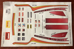 DECALS ONLY for Vintage 1986 AMT/ERTL 1962 Corvette Model Kit
