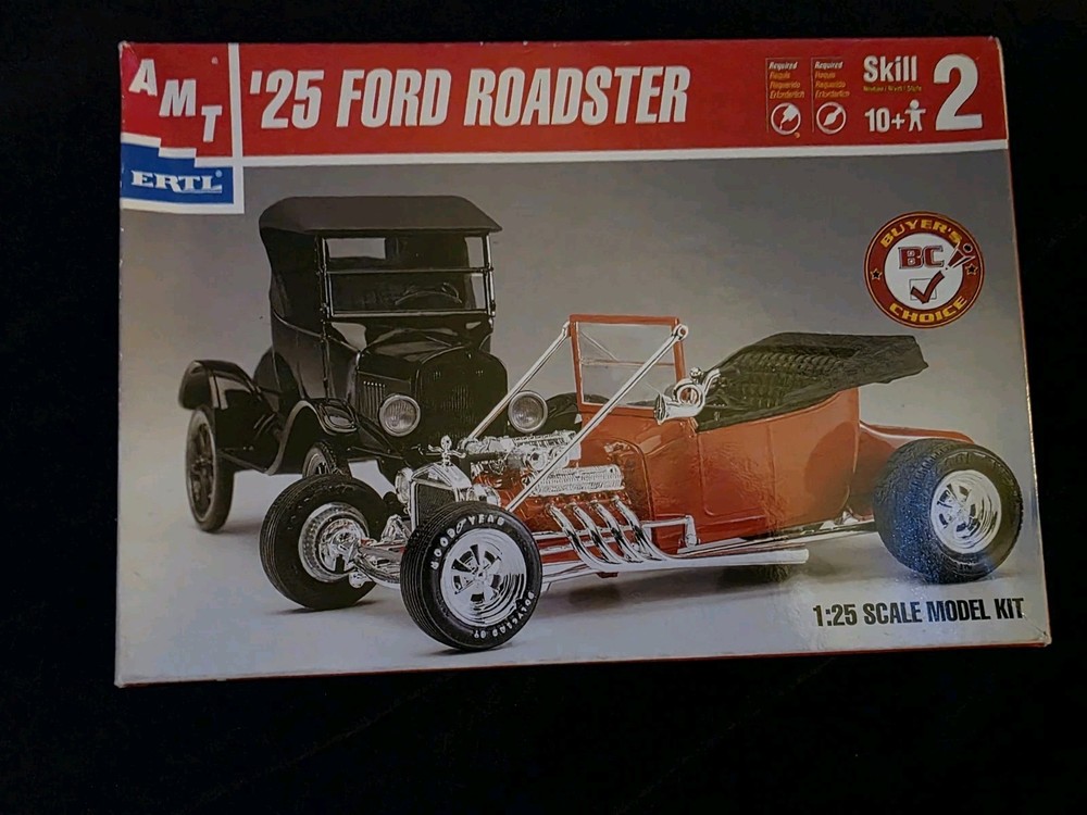 AMT ‘25 Ford Roadster 1/25 Scale Model Kit #31223 Complete In Box Unopened Bags