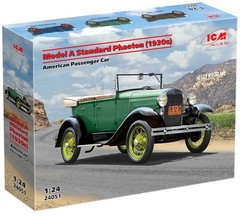 ICM 1/24 Ford Model A Phaeton 1930s Plastic Model 24051 (Car)