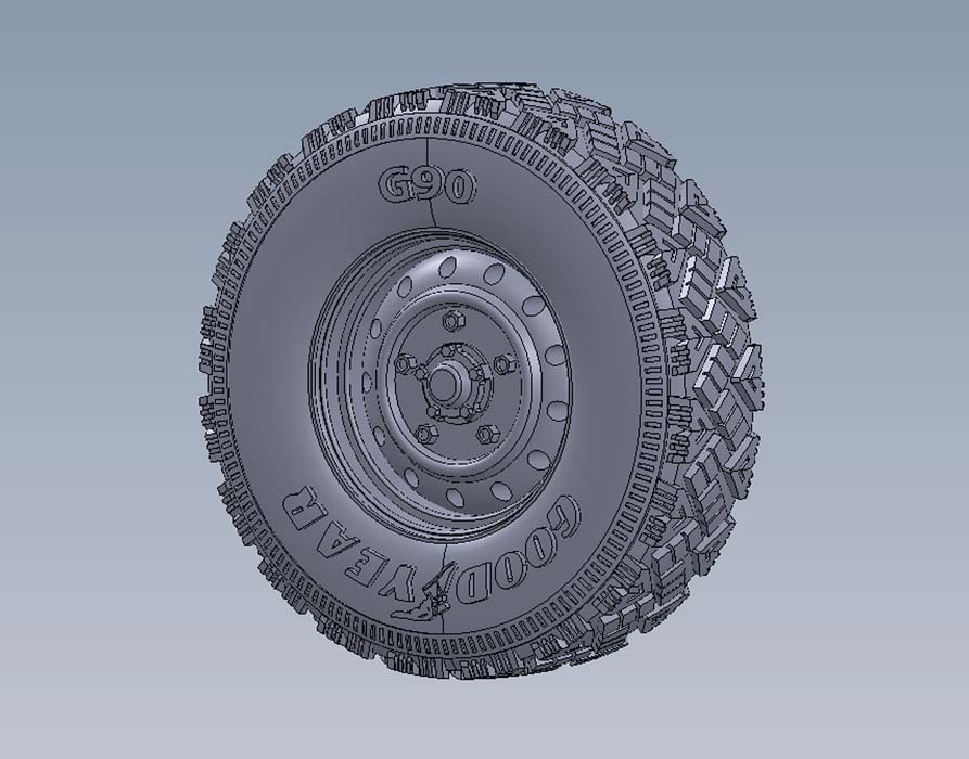 Legend 1228 1/35 Wolf W.M.I.K Aggressive Tread Pattern Wheel Set