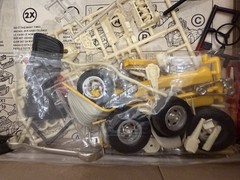 Partially assembled Revell ’55 Chevy California Classic Kit