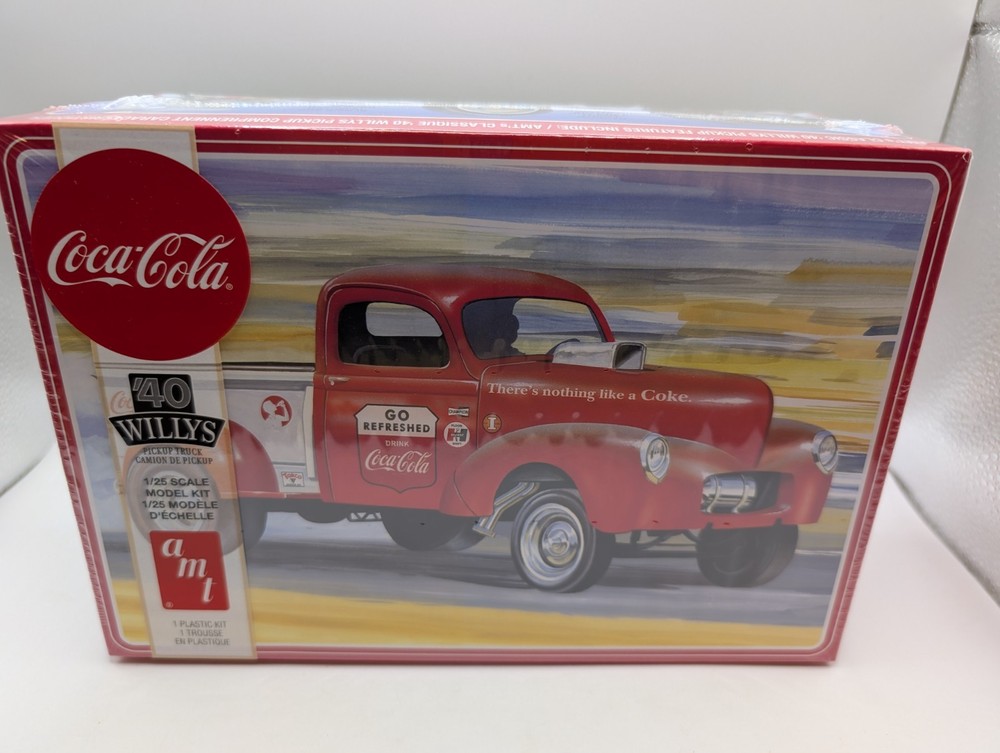 AMT 1940 Willys Coca-Cola Pickup Gasser 1/25 Model Kit Sealed #1145M