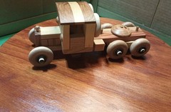 Vintage 1930’s Wooden English Truck With (7) Trailer Options US Seller