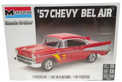 Monogram 1957 Chevy Bel Air Model Kit 1:24 2 Door Hardtop Classic Cruiser 10871