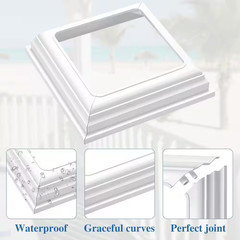 Vinyl Post Skirt White Weather-Resistant Durable Easy Installation Adjustable De