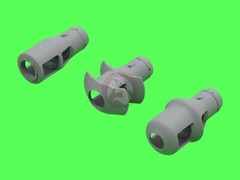 Master 1/72 Muzzle Brakes for 10.5cm leFH 18 Guns & Vehicles (3 types) GM-72-042