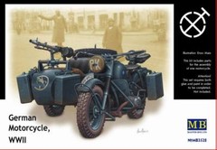 German BMW R75 Military Motorcycle plastic model, WWII era 1/35 MasterBox 3528