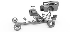 1950’s Hot Rod Body Shell Old School Dragster 1/25 Scale Mode Kit