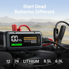 Alpha85,Space Gray,2000A 74Wh Smart Jump Starter,12V Portable Car Battery Booste