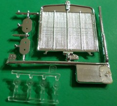 Kenworth W900 Rig Semi 1/25 Truck Front Chrome Grille Grill Headlamp Lenses Part