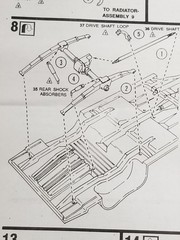 1964 Dodge 330 DRIVESHAFT & LOOP for Lindberg AMT 1:25 Model Kit 64