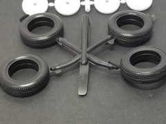 POLICE CAR WHEELS HUBCAPS & TIRES from 70 Road Runner Revell 1:24 Model Kit