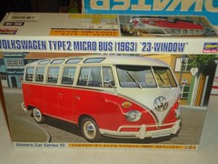 1/24 HASEGAWA VOLKWAGEN TYPE 2 MICROBUS 1963 23-WINDOW UNBUILT PLASTIC MODEL KIT