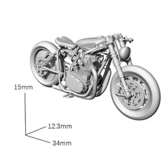 1/64 xs650 motorcycle model garage model transportation accessories colorless 1