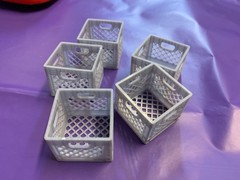 5 Milk Crates for Tonka Buddy L Trucks Dioramas 3d Printed Resin 1-1/8″