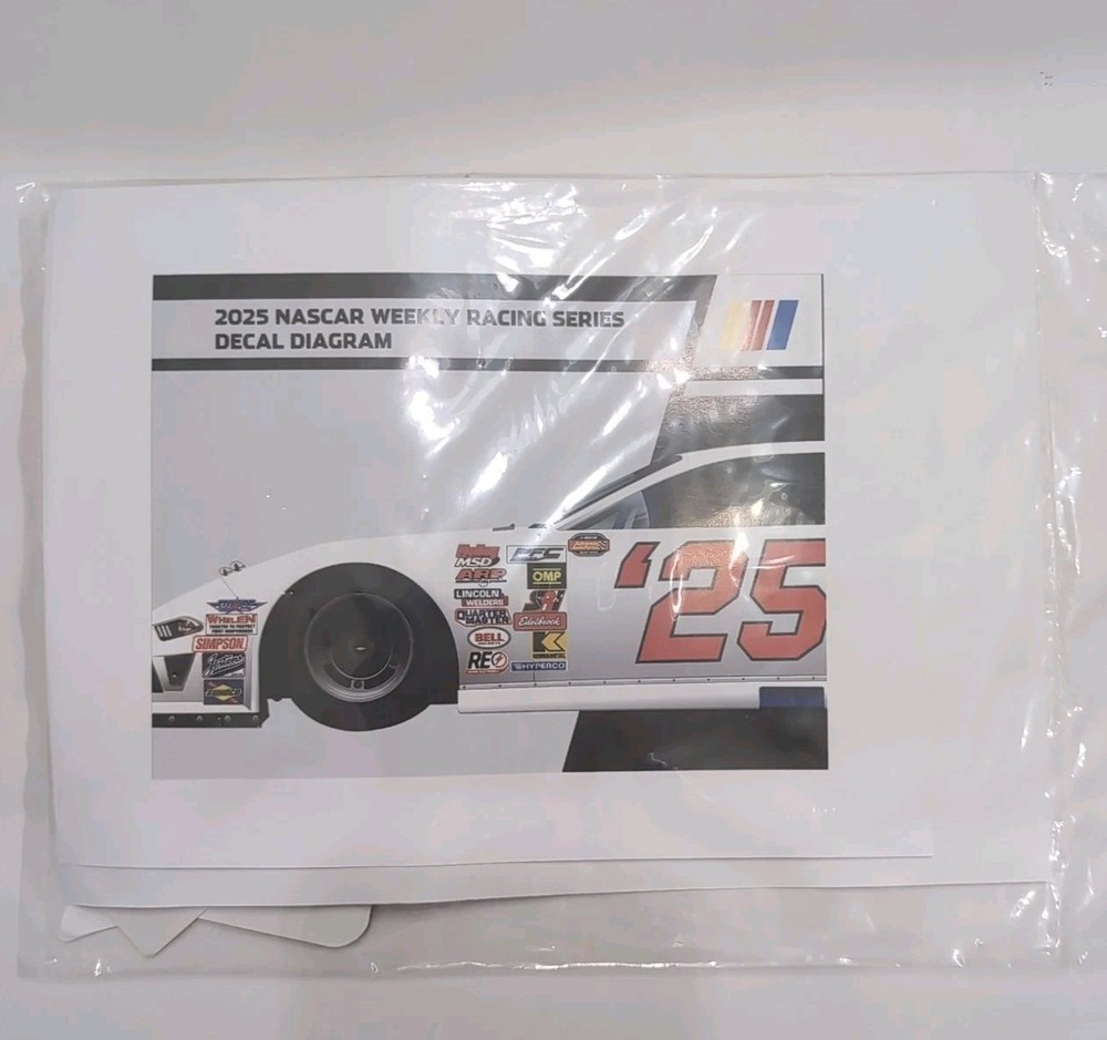 NASCAR 2025 Advance Auto Parts Weekly Series NAAPWS Contingency Decal Program