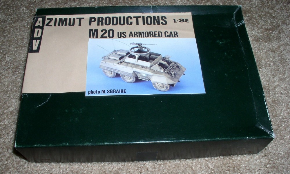 ADV Azimut Productions M20 Us Armored Car Resin Metal Model Kit 1/35 Scale 35027