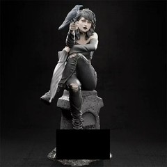 1/24 Scale Resin Figure Model Kit Beautiful Magic Figure Unassembled, Unpainted