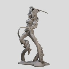 1/24 Scale Resin Figure Model Kit Female Pirate Unassembled, Unpainted Model Kit
