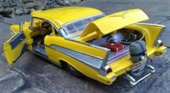 57Chevy55 1957 Chevrolet 1955 Dragster Custom Built Metal Model Race Car